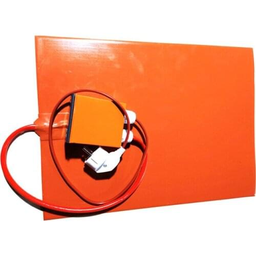 230v 300w 300*400*1.5mm Silicone Rubber 3d Printer Heat Bed digital thermostat on wire 1000mm lead wire with EU plug