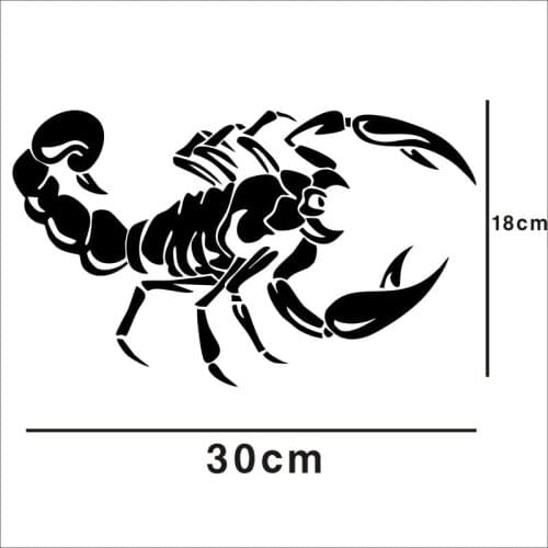 30×18cm Fashion 3D Big Scorpion Reflective Personalized Car Styling Bumper Sticker Scratch Body Cover Car door Car Stickers