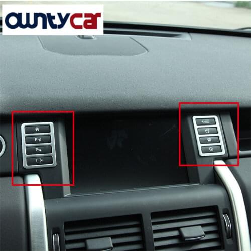 ABS Chrome Console Multi-function Button Cover Trim Frame For Land Rover Discovery Sport 2015 2016 2017 2018 2019