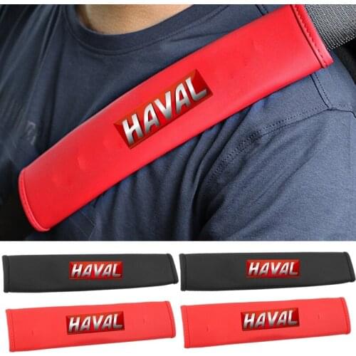 Car Logo Seat Shoulder Strap Pad Cushion Cover for Haval H6 2021 H9 H2 Jolion H2S H5 H8 H7 H3 F7 F7X M4 M2 Interior Accessories