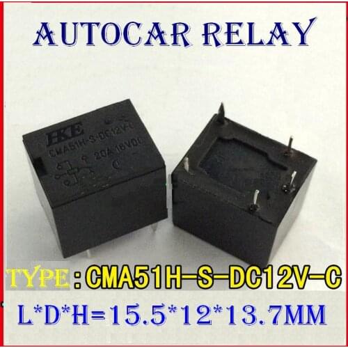Free shipping! 50PCS HKE Auto Relay CMA51H-S-DC12V-C 12V 5 Legs 16VDC 20A For T74 T78