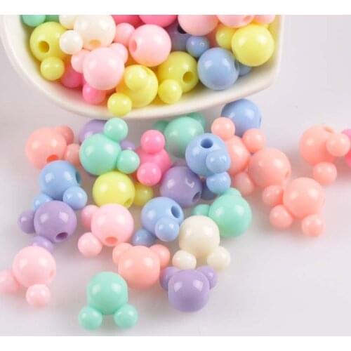 15mm 25pcs Mixed Color round acrylic Wheel Beads Fit Jewelry Handmade YKL0600X