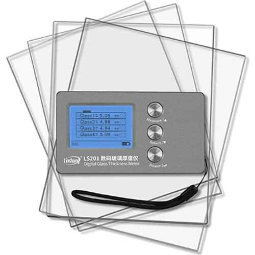 LS201 Digital Glass Thickness Meter single side laser measure insulated double triple pane glass air space IG thickness