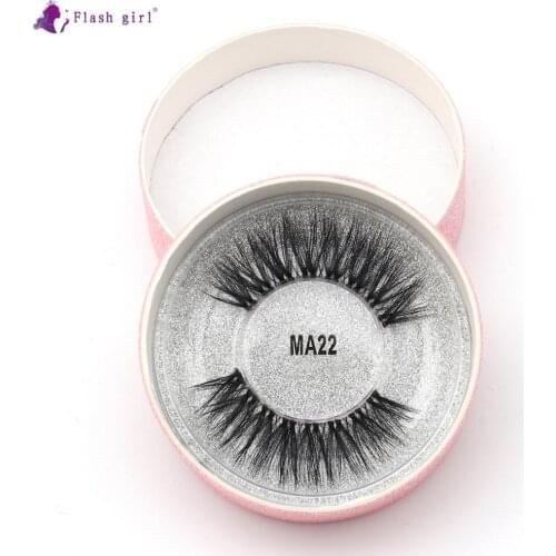 Flash girl Top selling MA22 cruelty free 100% handmade 3D mink full strip lashes with gift packaging