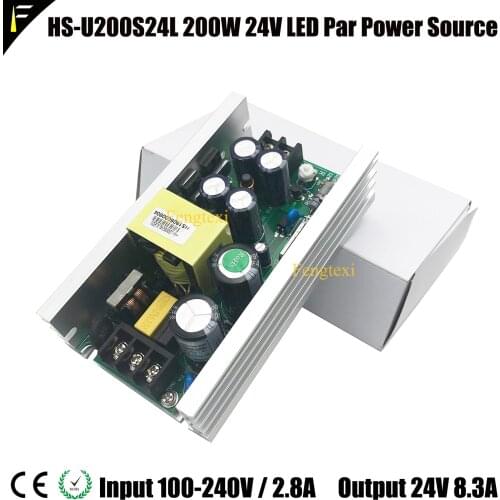 HS U200S24L 200w 24V 8.3A LED Zoom Par Power Source Board Supply Outdoor Light Wash Par Power Pack for 18*18w 18*12w 36*3w 54*3w
