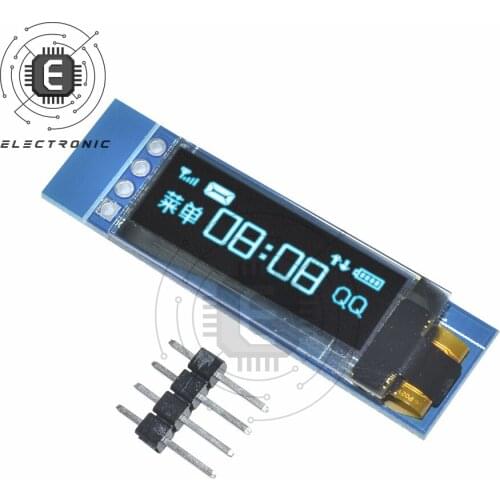 IC I2C 0.91" 128x32 White/Blue OLED LCD Module 3.3v 5v Suitable for Arduino PIC High Performance Without Backlight