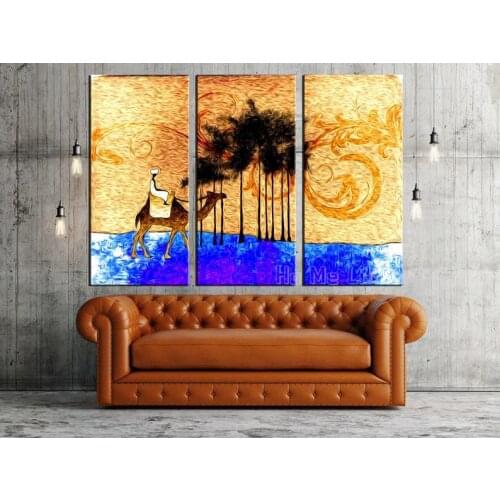 African Nationality Retro Wall Oil Painting Canvas Engraving Interior Art Decoration
