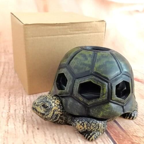 Creative Resin Turtle Ashtray Smoke Cigarette Tray Container Craft Home Office Car Hotel Decoration Smoking Accessories