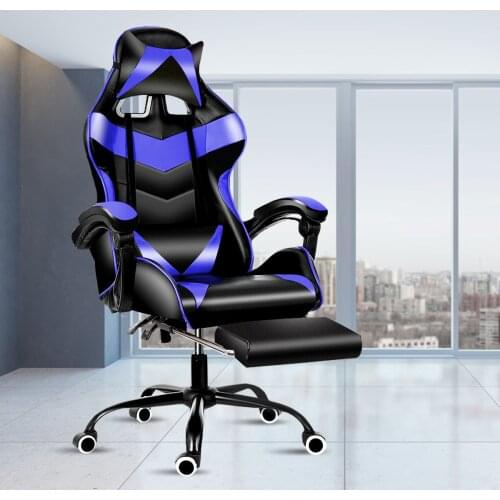 Leather Office Gaming Chair Home Internet Cafe Racing Chair WCG Gaming Ergonomic Computer Chair Swivel Lifting Lying Gamer Chair