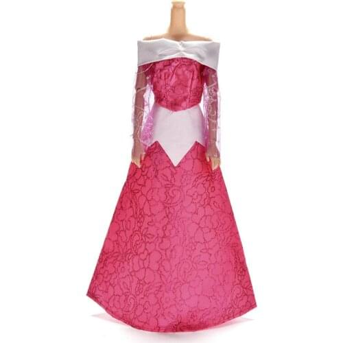 Hot Sales Doll Kurhn Toy Dressing Princess Wedding Dress Fairy Tale Gown Copy Sleeping Beauty Aurora Clothes Outfit For