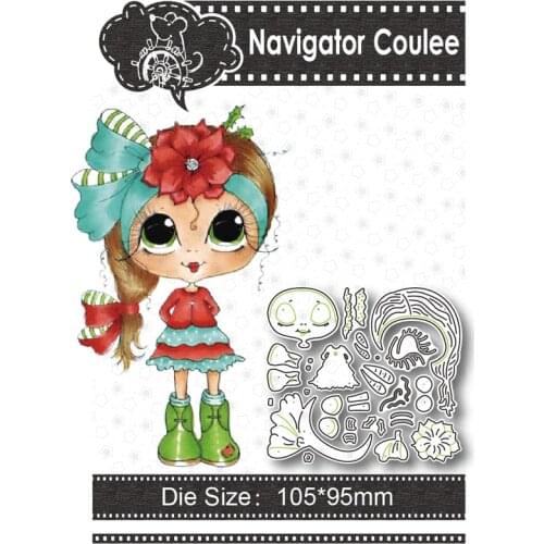 Metal cutting mold pretty girl graffiti scrapbook crafts stamps and embossed decorative paper card making new arrival in 2021