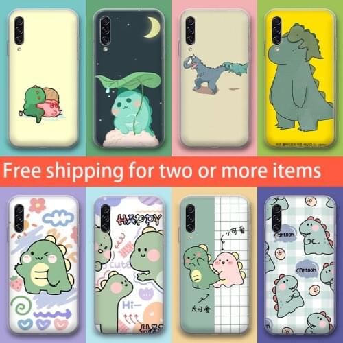 Cute Little dinosaurPhone Case For Samsung Galaxy A51 A71 A50 A70 A20 A30 A40 A20E J4 J6 A6 A8 A7 A9 2018 silicone cases