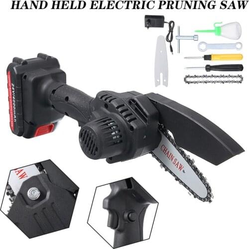 Mini Handheld Electric Chainsaw 220V Cordless Rechargeable Electric Saw With Battery EU Charger Set Home Garden Power Tool