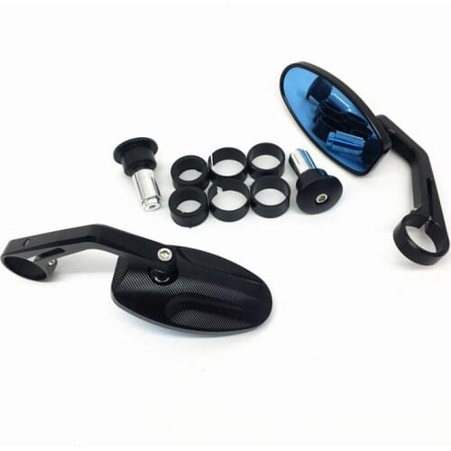 Motorcycle 7/8" 22mm Handle Bar End Rearview Side Mirrors Universal For Yamaha Suzuki Honda Kawasaki