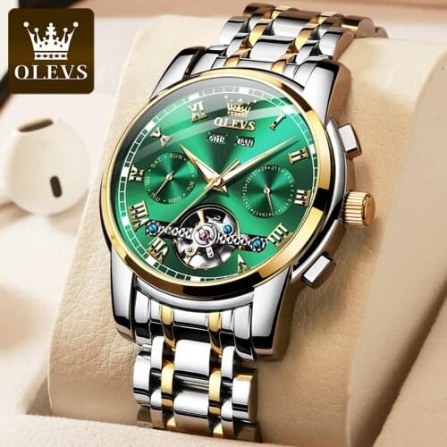 OLEVS 2021 Casual Sports Watch for Men Top Brand Luxury Military Mechanical Watches Mens Clocks Fashion waterproof Wristwatch
