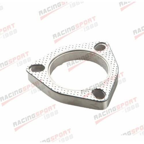 A Set Of 3" 3Bolt Exhaust Flange And Exhaust Gasket For 3 Bolt Flange
