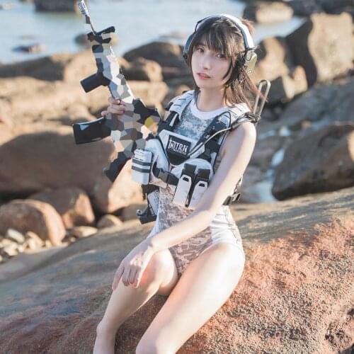 NEW Swimsuit Female Conservative Small Chest Cover Belly To Show Thin Professional Fast Dry Hot Spring Swimming