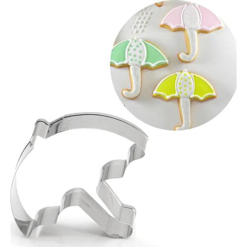 Umbrella Mushroom Cookie Cutter Stainless Steel Biscuit Cut Mold Baking Fruit Cut Cake Mold Embossing Printing Die