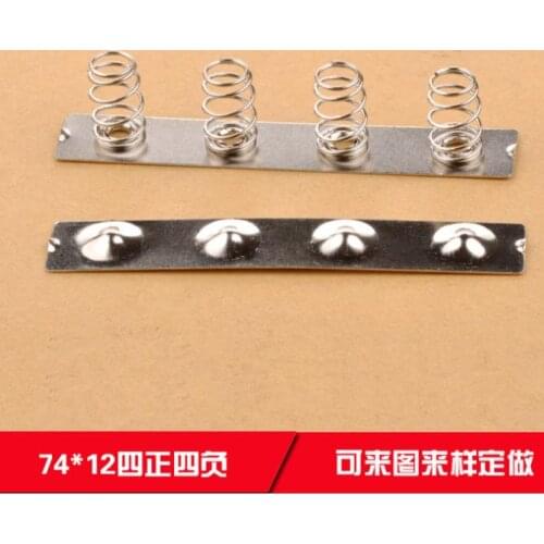 OEM 4pcs 18650 battery spring Positive@Negotive 74*12mm