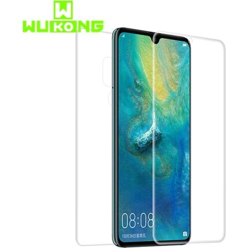 Wukong Transparent Front&Back Screen Protector For Huawei Mate 20 Full Edge Cover Nano Soft Hydrogel Invisible For Huawei P20