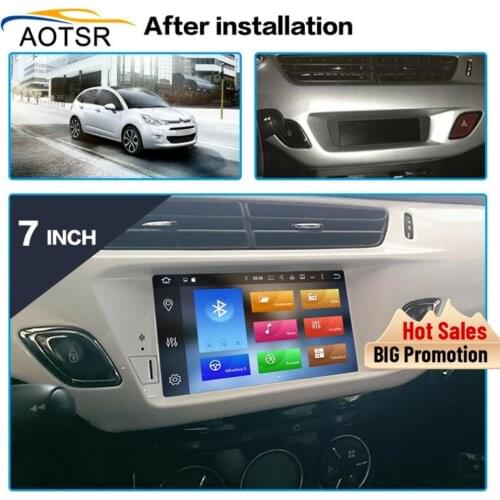 IPS Screen Android 9.0 Car DVD multimedia Player head unit For Citroen C3 DS3 2010-2016 Car Radio stereo GPS navigation 3+32G BT