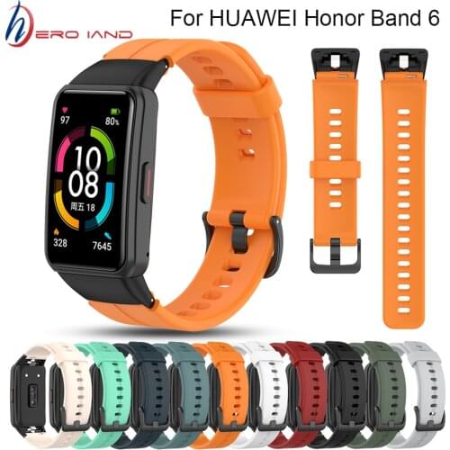 For Huawei Band 6 Strap Breathable Sport Replacement Strap Smart Watchband Bracelet for huawei band6 honor band 6 Watch Strap