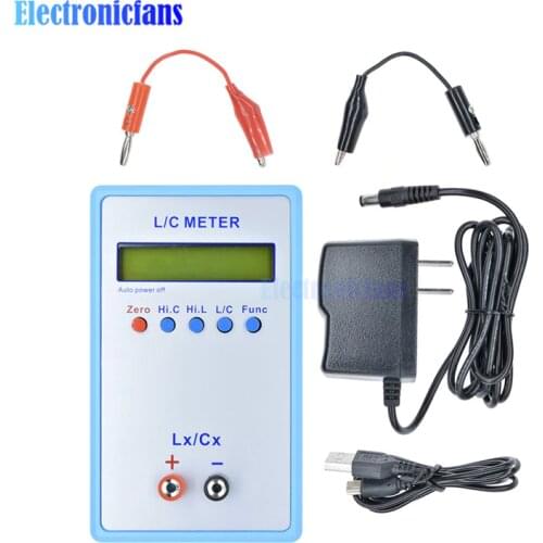 LC200A Handheld L/C Meter Inductance Capacitance Meter Digital Bridge LCR Table Yellow LCD Display Inductance Capacitance Meter