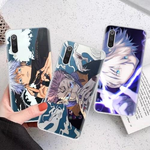 Japan Anime Jujutsu Kaisen Silicon Phone Case For Xiaomi Note 10 Mi 11 9 8 CC9 10T 9T 5X 6X A3 A2 A1 Lite Pro Poco F1 X3 Cover C