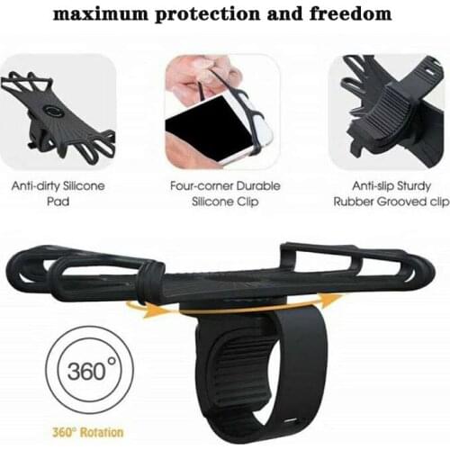 Silicone Bicycle Phone Holder for IPhone Mobile Stand Phone Mount Bike Xiaomi M365 Pro Electric Scooter Accessories Phone holder