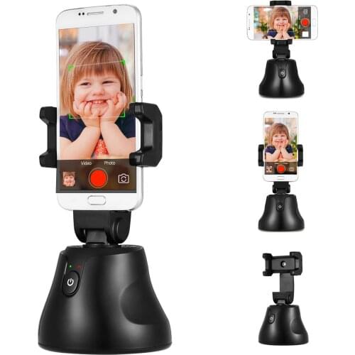 Smart Shooting Selfie Stick 360° Horizental Face & Object Tracking with Phone Mount 1/4 Thread for Photo Vlog Live Video Record