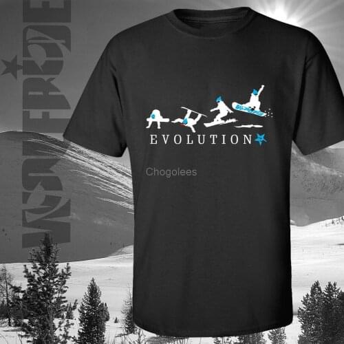 Snow Boarding Board Evolution T-shirt Learing Winter Snowboard Wolfride