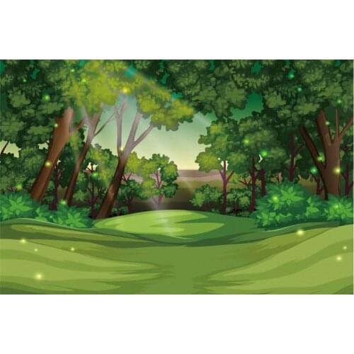 Sunshine and Forest Scenery Printing Backdrop Party Room Decor Photo Booth Studio Prop