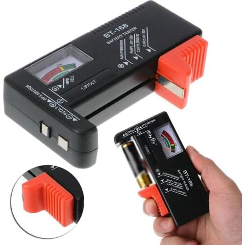 BT-168 AA/AAA/C/D/9V Batteries Universal Button Cell Battery Colour Coded Meter Indicate Volt Tester Checker BT168 Power