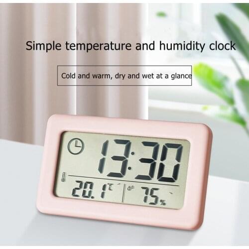 LED Digital Alarm Clock Electronic Digital Alarm Screen Desktop Clock for Home Office Backlight Snooze Data Calendar Desk Clocks