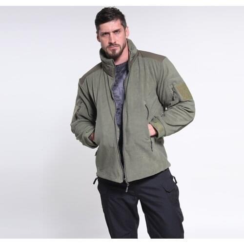 Outdoor Warm Double-sided Fleece Sports Outdoor Thick Windproof Warm Polar Fleece Mountaineering Riding Tactical Jacket Clothes