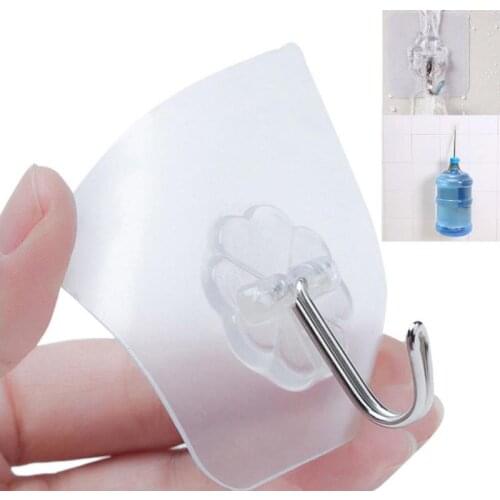 2pcs Hook Hangers Vacuum Sucker Removable Bathroom Kitchen Wall Strong Suction Cup