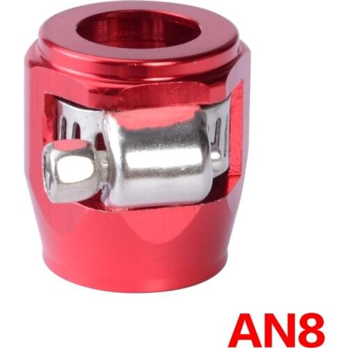 Evil energy 8AN AN -8 18mm ID Fuel Hose Line End Cover Clamp Finisher Fitting Hex Finisher Clamp Hose End Red Blue Black