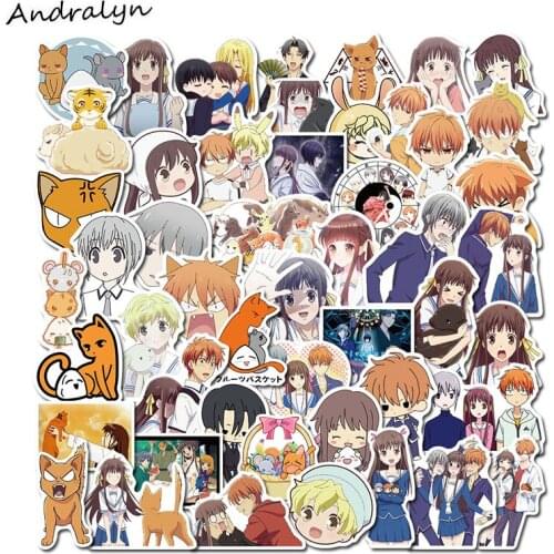 10/50Pcs Cartoon Anime Fruits Basket Stickers Cool Laptop Guitar Luggage Skateboard Phone Bike Car Waterproof Sticker Decal Kid