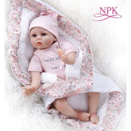 22inch 55CM sweet face realistic bebe doll reborn baby lifelike soft touch cuddly baby doll in blanket high quality collectibles