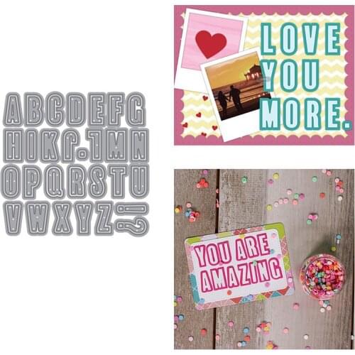 26 Alphabets A to Z Metal Cutting Dies Scrapbooking For DIY Crafts Card Album Photo Making Stencil 2021