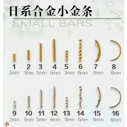 500pcs/pack 3D Nail Art Decorations Alloy Nail Accessories Japan Mini Stud Rivet Metal rods Nail Parts DIY Charm Nail Supplies