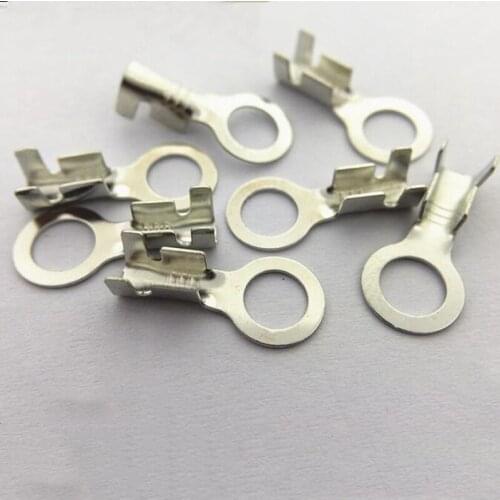 50Pcs 5.2 Round Terminal Block OT O Type Terminal Block Cold Press Terminal M5 Screw Round Lug