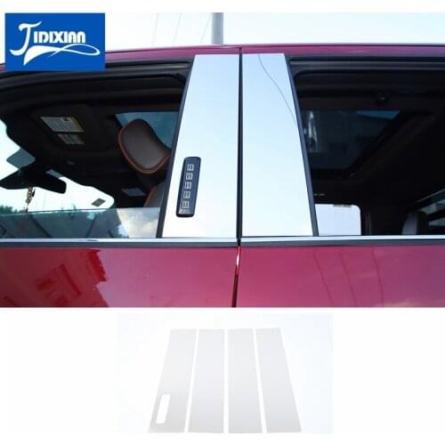 MOPAI Car Stickers for Ford F150 Stainless Steel Car Pillars Window Pillar Cover for Ford F150 Raptor 2015+ Accessories