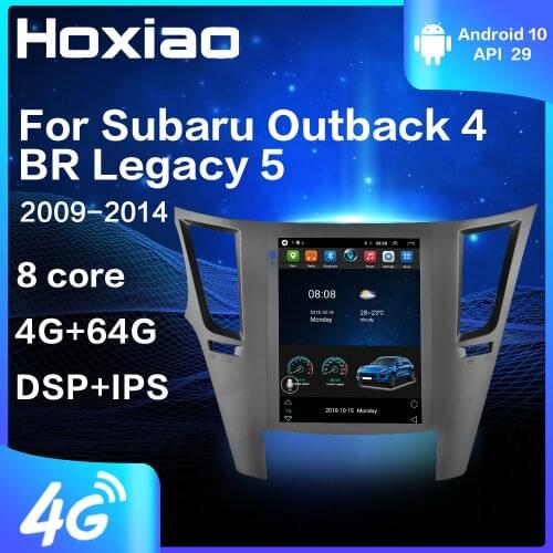 Car Radio Multimedia Video Player For Subaru Outback 4 BR Legacy 5 2009-2014 For Tesla Style Screen Navigation 2din 4G Android 9