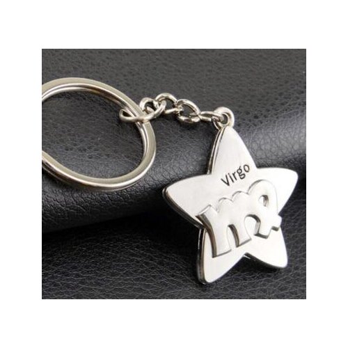Free shipping can mix fashion metal Twelve constellation Virgo key chain keychain key ring key holder