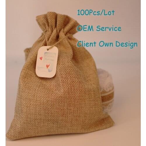 2020 Organza Bag Christmas Tag Natural Burlap Bag Tag White/Brown/Black/Black Kraft Paper Card Printing Hangtag Can Customized