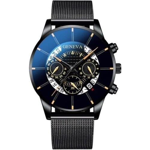 Men Watches Luxury Famous Brand Men Date Calendar Watches Men Stainless Steel Mesh Casual Quartz Watch Relogio Masculino Clock