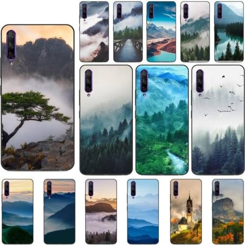 YNDFCNB mountain forest fog landscape Phone Case for Huawei Y5 II Y6 II Y5 Y6 Y7 Prime Y7Plus Y9 2018 2019