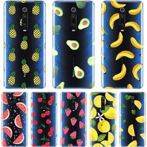 Case For Xiaomi Redmi 7 7A K20 PRO GO Y2 Y3 Pineapple Avocado Silicone Soft Back Cover For Xiaomi Redmi Note 7 7S PRO Phone Case