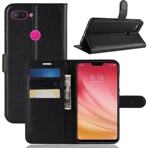 Book Style PU Leather Case Cover for Xiaomi Mi 8 lite Flip Wallet Phone Bags Cases with Stand for Xiaomi Mi 8 Youth/Mi 8X